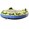 VEVOR Towable Tube for Boating, 1-3 Riders Inflatable Towable Tube with Bumper Fins, 510 lbs Water Sport Towable Tubes for Boats to Pull, Full Nylon C