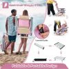 2 Packs 5-Position Outdoor Folding Backpack Beach Table Chair Reclining Chair Set