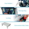 2 Packs 5-Position Outdoor Folding Backpack Beach Table Chair Reclining Chair Set