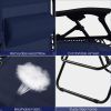 2 Pieces Oversize Lounge Chair with Cup Holder of Heavy Duty for outdoor