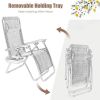 2 Pieces Oversize Lounge Chair with Cup Holder of Heavy Duty for outdoor